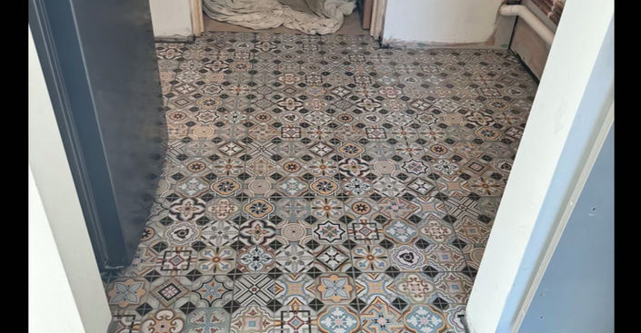 Utility Room Tile Installation